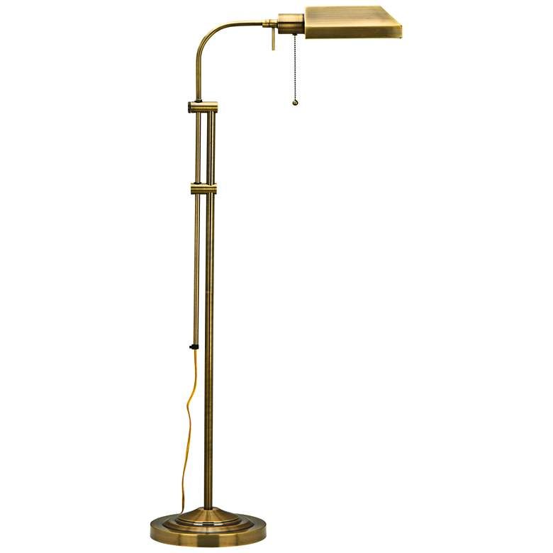 Pharmacy Style Antique Brass Finish Metal Adjustable Floor Lamp - #P9578 | Lamps Plus added by ArtDeco'd LLC