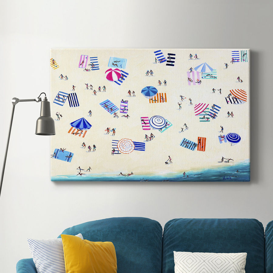 Dovecove Colorful Beach - Wrapped Canvas Painting | Wayfair added by sallie tyler