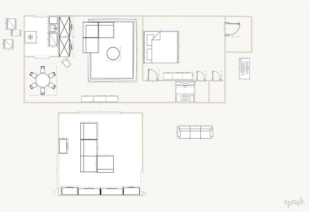 Multi Story Apartment Layout designed by Camila Sanoja