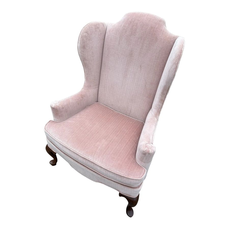 1960s Vintage French Provincial Blush Pink Velvet Wingback Chair added by Alice Dennard