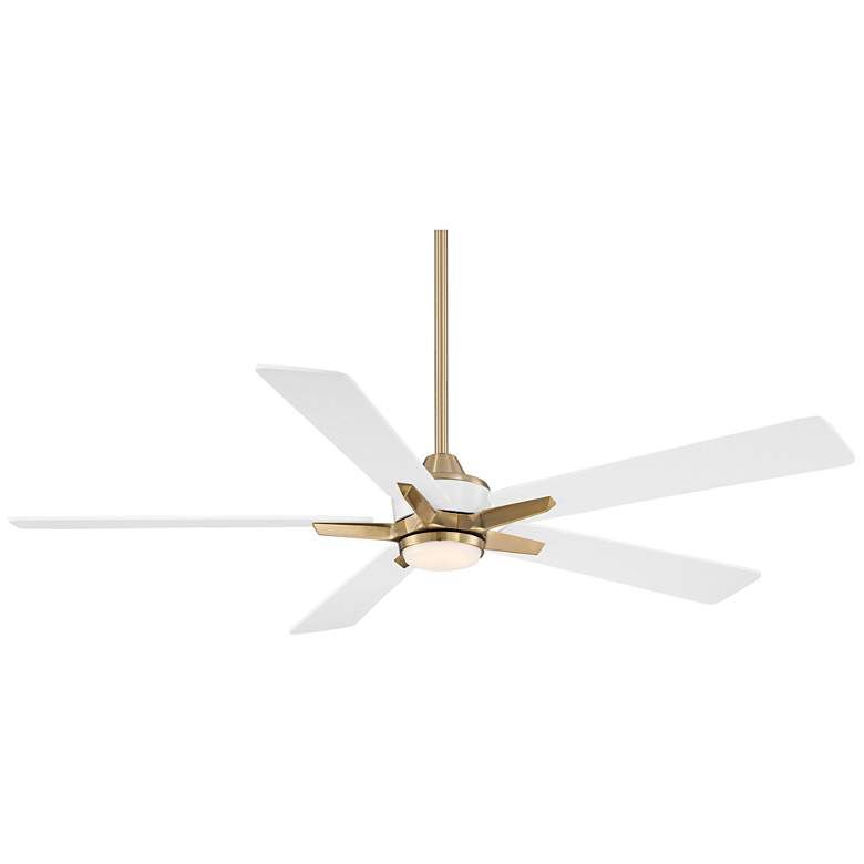 52" Casa Vieja Vegas Nights Soft Brass White LED Remote Ceiling Fan - #215T1 | Lamps Plus added by Alisha Williams