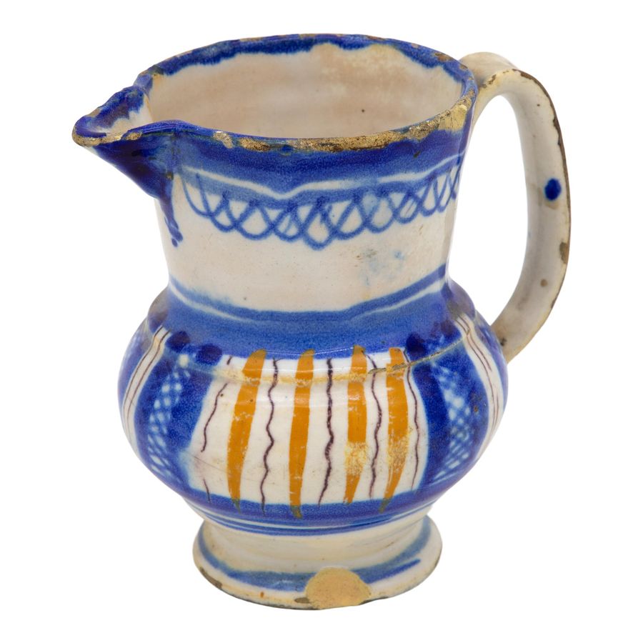 Antique Blue & Yellow Striped Pitcher added by Grace Barnes