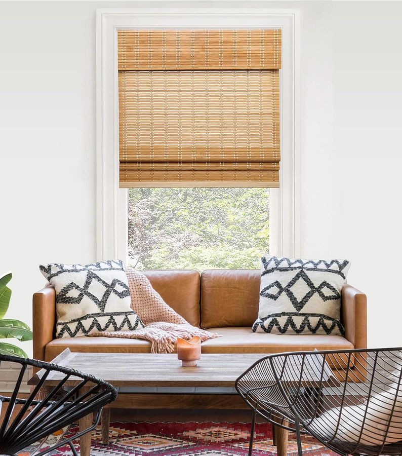 LazBlinds Cordless Bamboo Roman Shades, Light Filtering Window Treatment, Roll Up Bamboo Blinds for Window 35'' W x 60'' H added by Jada Williams