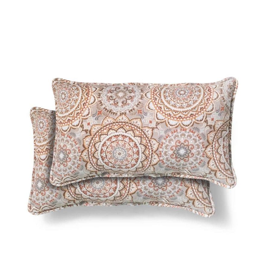 Hampton Bay 20 in. x 12 in. Patnos Small Riverbed Outdoor Lumbar Pillow (2 Pack) 7907-02415400 - The Home Depot added by Amanda Higgins