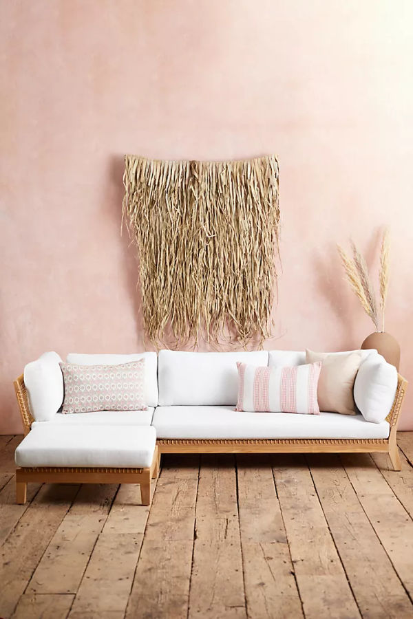 Sonoma Woven Teak Sette, Right Arm added by Georgetown Home Stylist