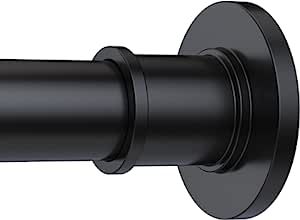 BRIOFOX Industrial Shower Curtain Rod - Never Rust Non-Slip 43-72 Inch Stainless Steel, Matte Black added by Piper Stromatt