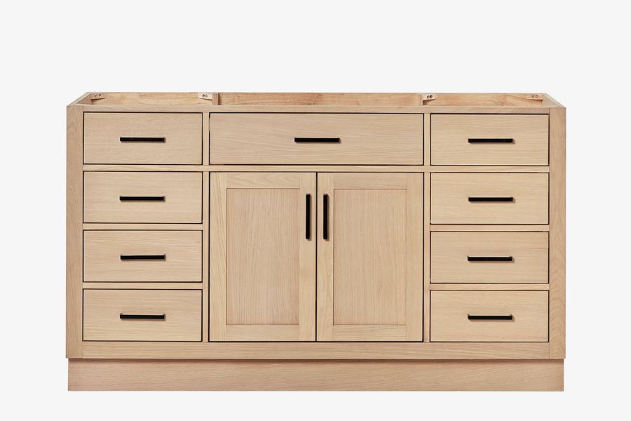 Ariel hepburn 60 inch single sink base cabinet in white oak added by Emily Reist