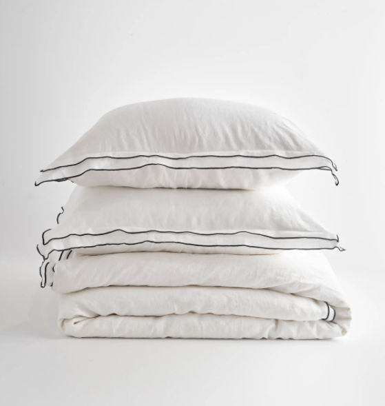 European Linen Double Edge Embroidery Duvet Cover Set added by Cristina Stivala