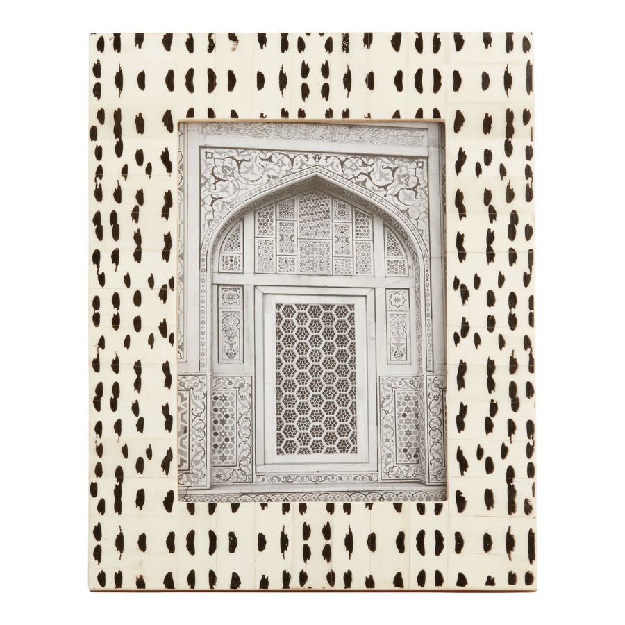 Black And White Abstract Dots Bone Frame - World Market added by Jenna Quinones
