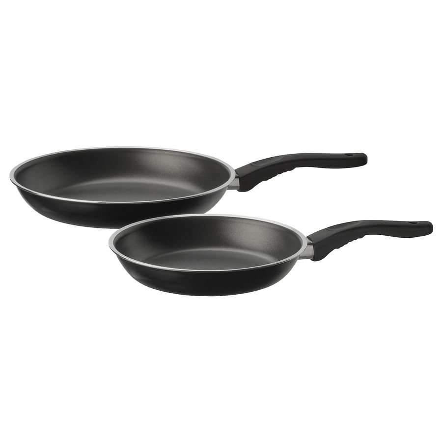 KAVALKAD Frying pan, set of 2, black - IKEA added by Piper Stromatt