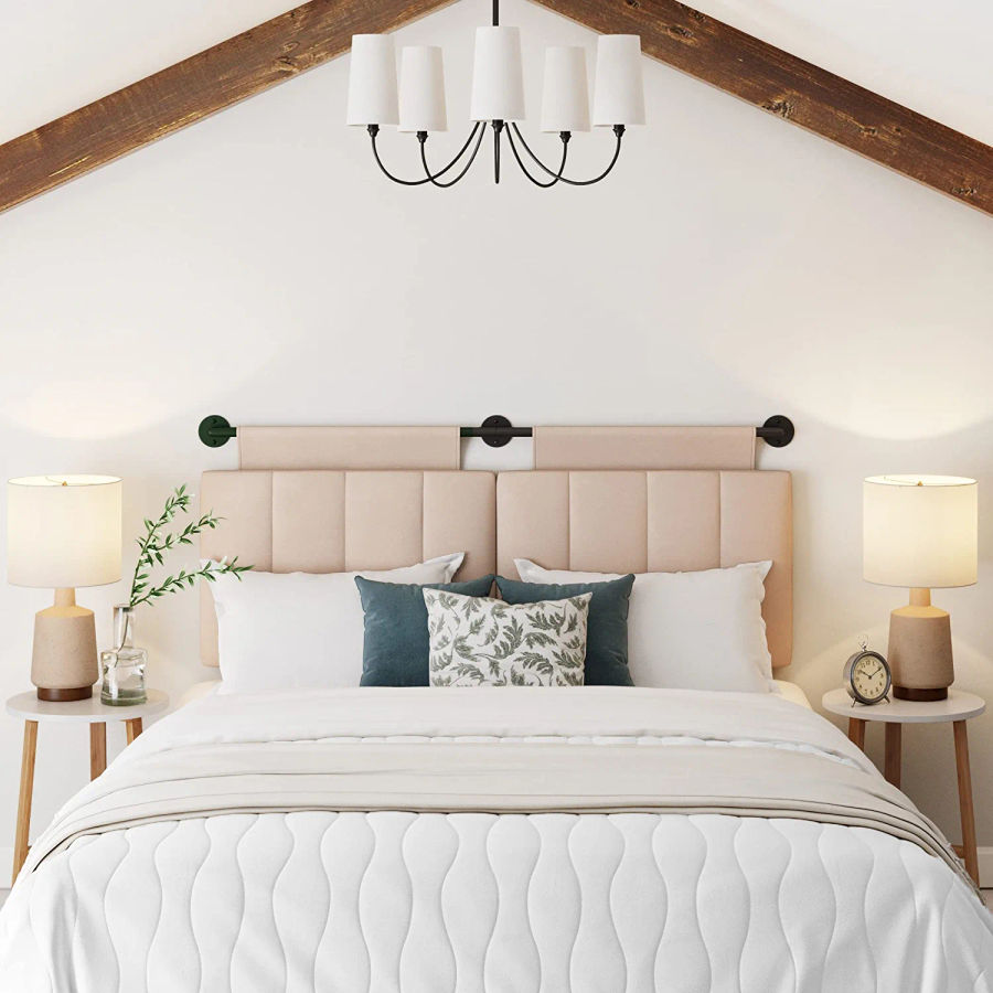 Nathan James Harlow Wall Mount Headboard, Queen, White Cloud/Matte Black added by Spoak Member