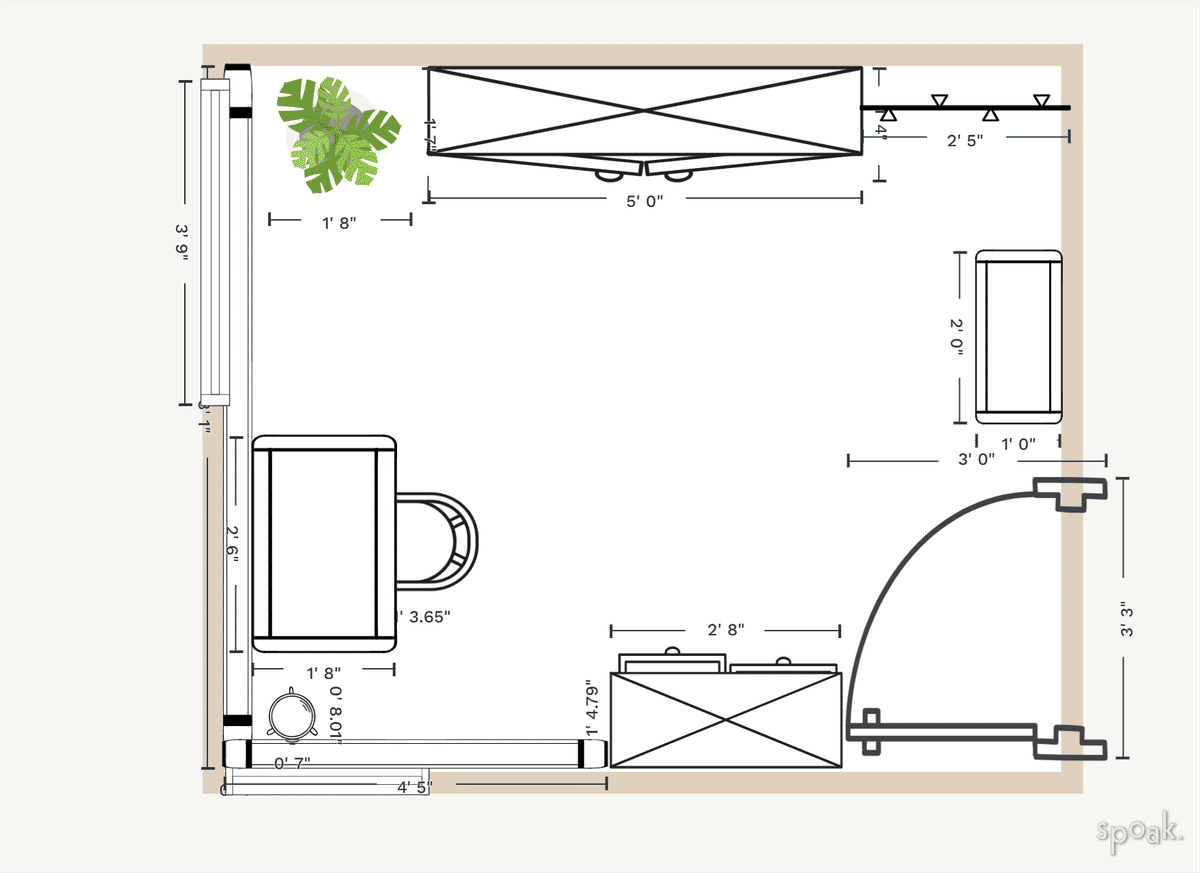 Medium Square Mudroom Plan designed by Allison Kirkby