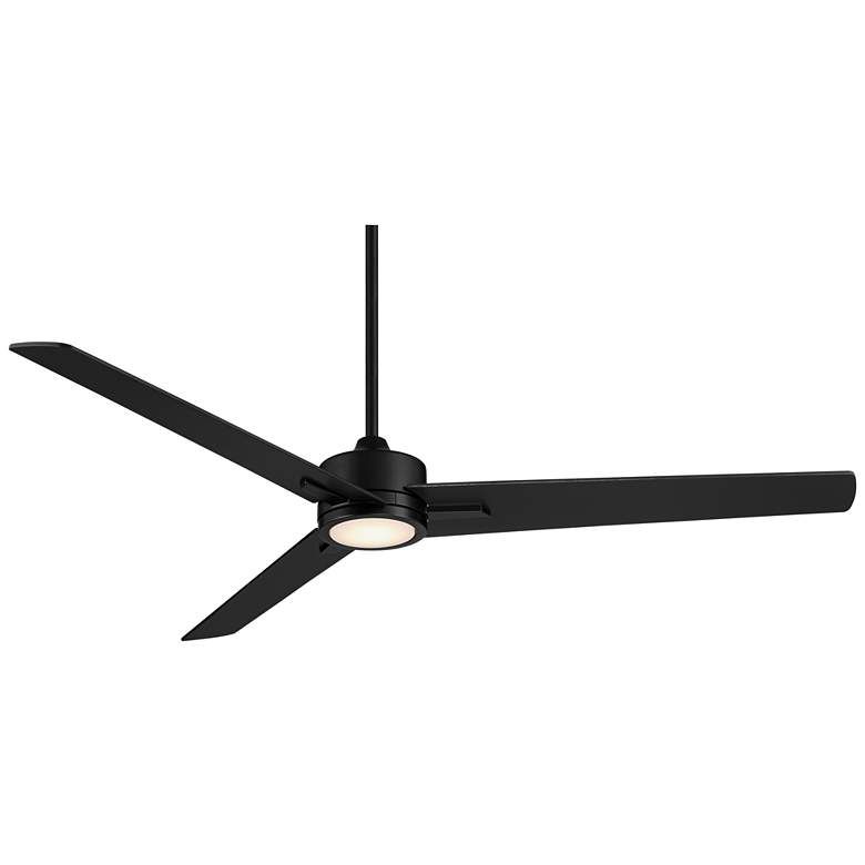 60" Monte Largo Matte Black Modern LED Ceiling Fan with Remote - #86P14 | Lamps Plus added by Logan Randall
