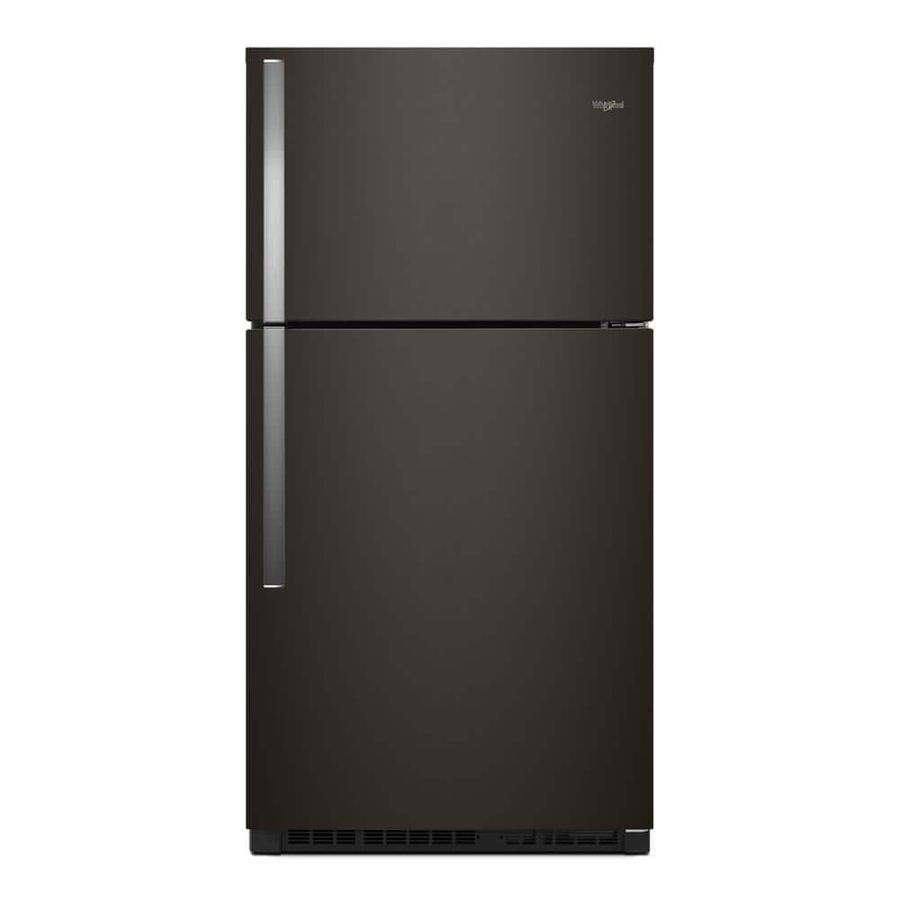 Whirlpool 21.3 cu. ft. Top Freezer Refrigerator in Fingerprint Resistant Black Stainless WRT541SZHV - The Home Depot added by Zanneta Peart Bennett