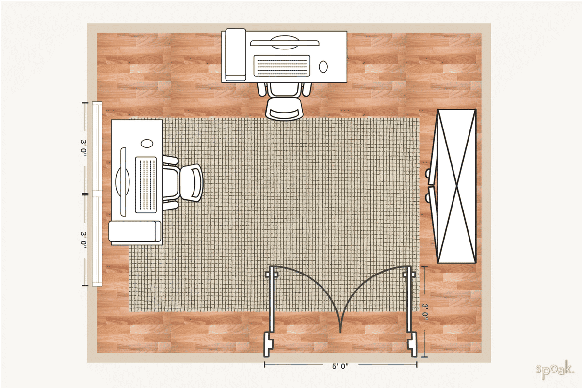 Dorm Room Floor Plan designed by Samantha Hollingsworth