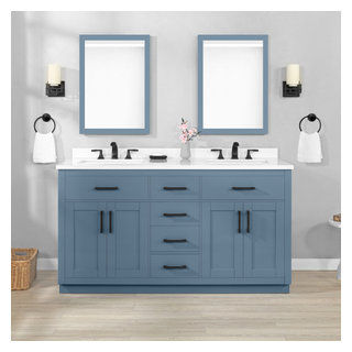 OVE Decors Bailey 60" Double Sink Bathroom Vanity With Power Bar, 60" - Transitional - Bathroom Vanities And Sink Consoles - by OVE Decors | Houzz added by HELEN SALGADO