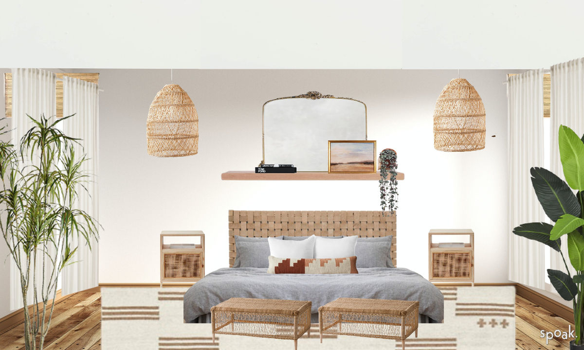 Boho Kitchen + Living Room Ideas designed by Carly Johnston