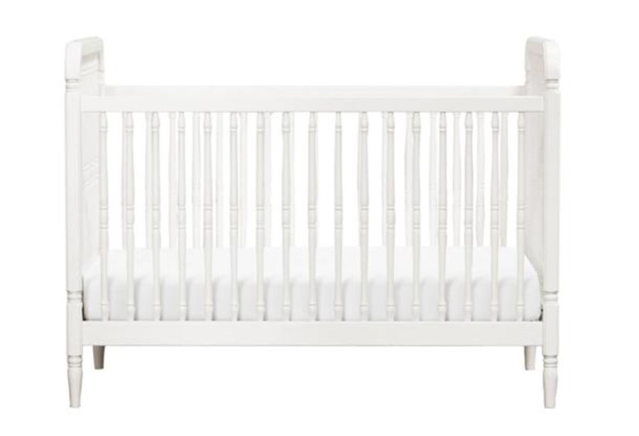 Namesake Liberty White Pine Wood 3-in-1 Convertible Spindle Crib with Toddler Bed Conversion Kit added by Maggie Murray