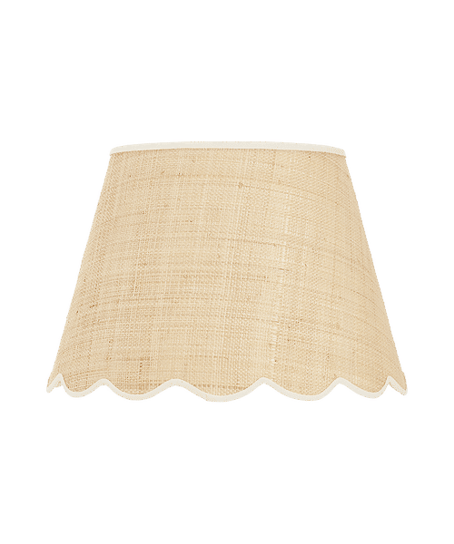 Raffia Scallop Lampshade, Cream Trim, Medium added by Liz Scott