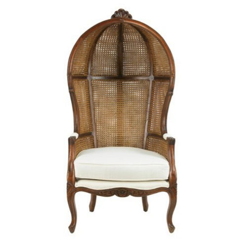 Eliza Canopy Chair, Walnut/Natural Linen added by Alisha Clark