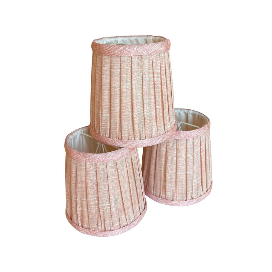 4.5" Fermoie Lampshade - Plain Linen in Pink Moire added by Rochelle Bloom