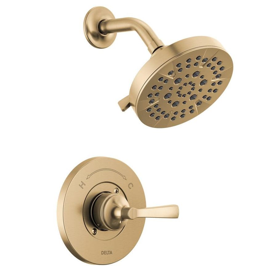 Delta Faryn Gold Single-Handle 5-Spray Shower Faucet in Champagne Bronze (Valve Included) 142822-CZ - The Home Depot added by Cornelia Spiske