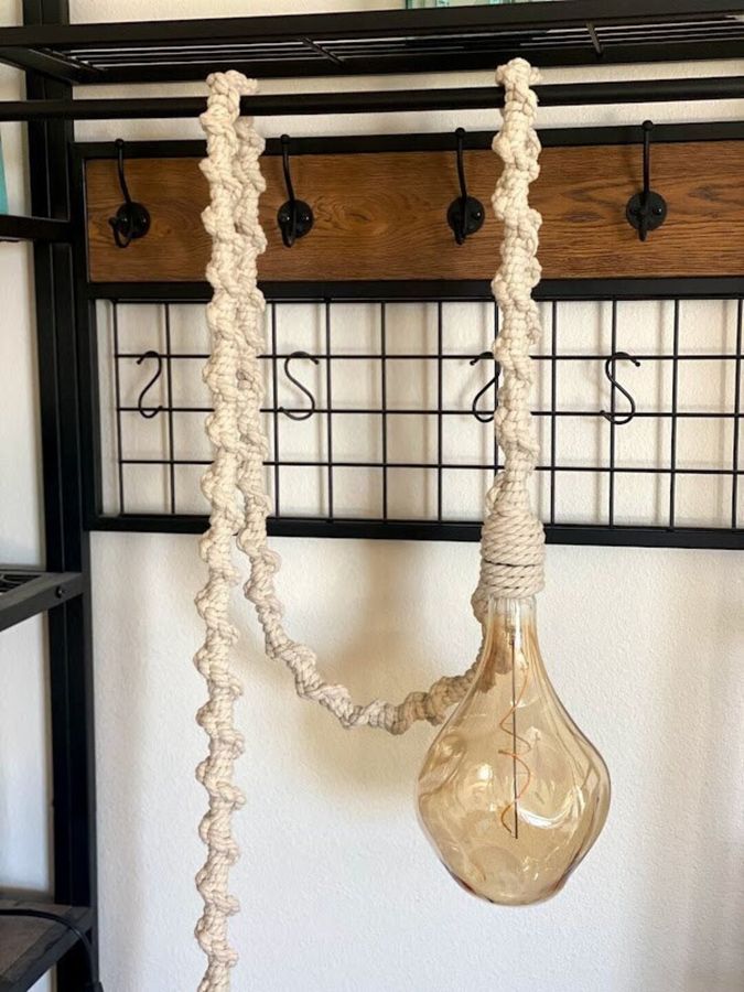 15 Ft. Macrame Hanging Rope Light - Etsy added by Madeline Lander