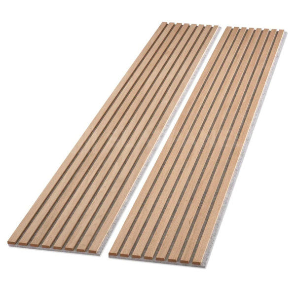 106" x 12.6" Acoustic Wood Wall Paneling, Decorative Sound Proof Slat Panels added by Leydi Ortega