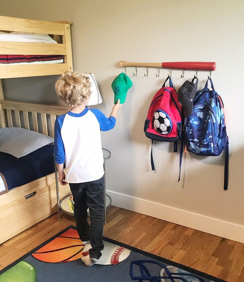 Baseball Bat Rack, Orange 31"w  4"d x 2"h added by Kate Lynn Nemett