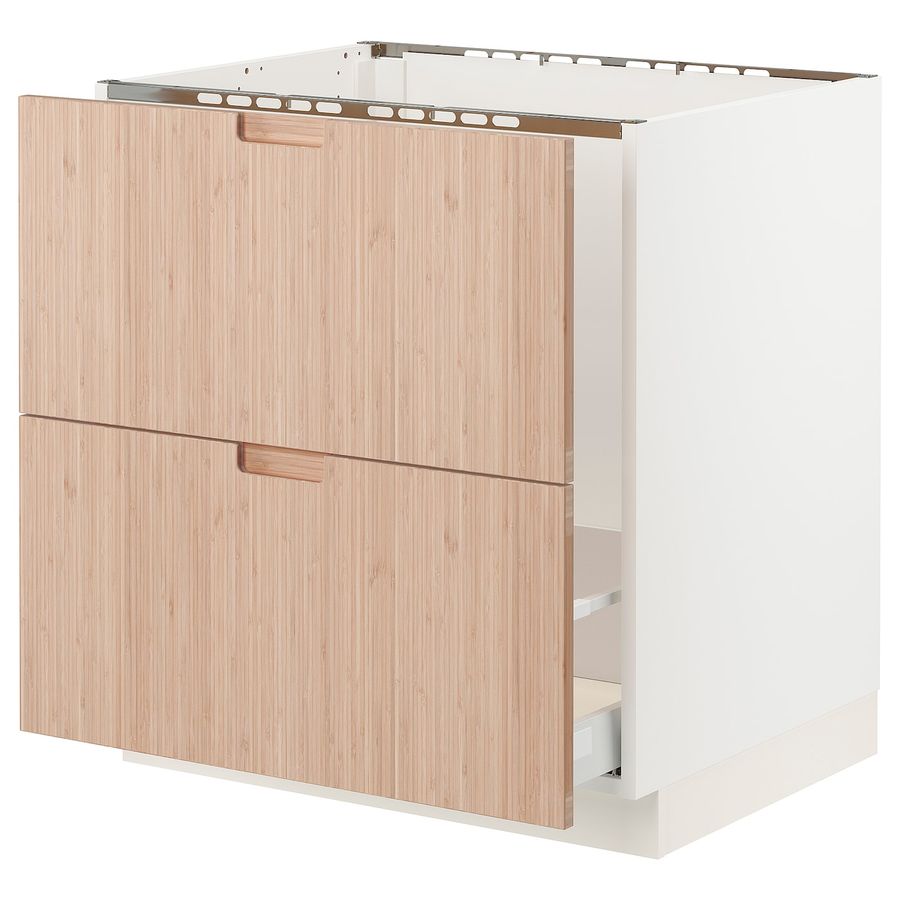 SEKTION / MAXIMERA Base cabinet f/sink & recycling, light bamboo, 30x24x30" - IKEA added by Virginia Bennice