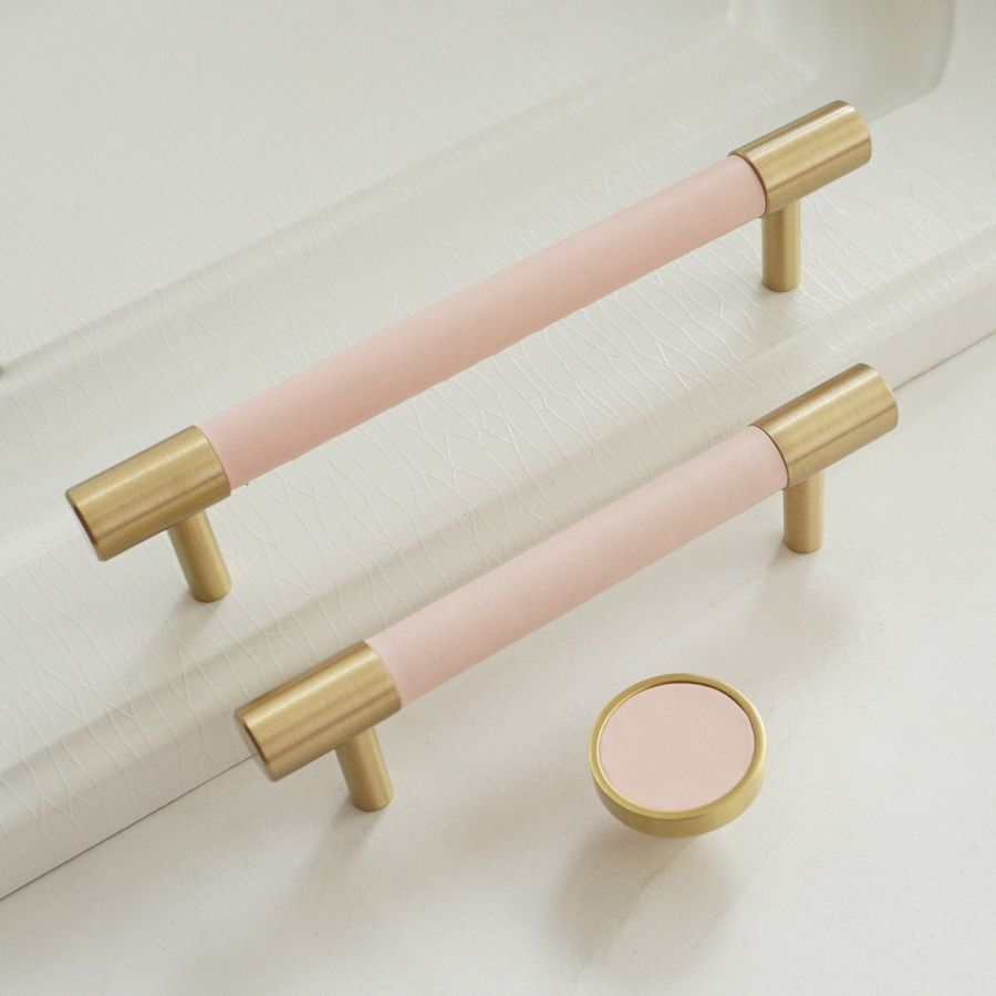 3.78'' 5'' 8.8" Pink Leather Cabinet Door Handles Dresser Drawer Knobs Pulls Solid Brass Wardrobe Hanldes Closet Pulls Cupboard Handle - Etsy added by Andrea Impicciche
