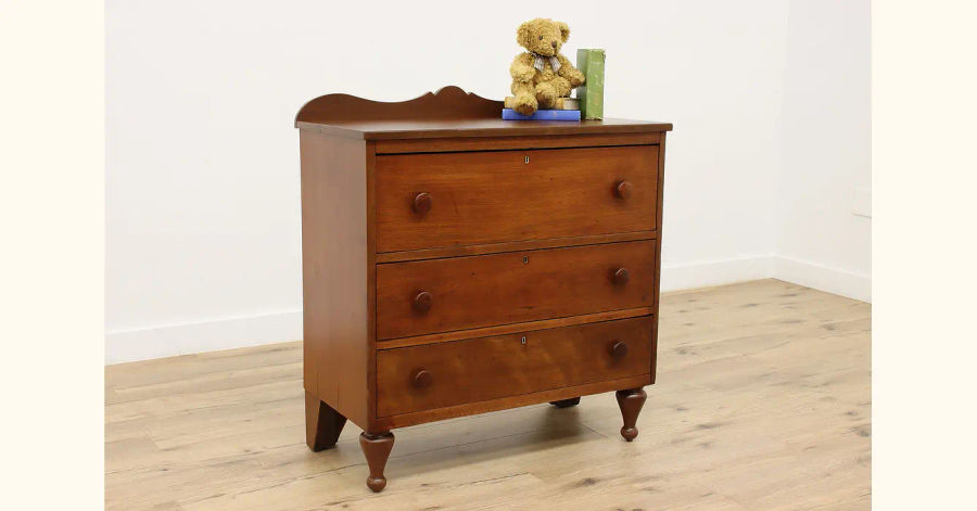 Empire Antique 1840 Farmhouse Walnut Dresser or Chest #34814 added by Serena Finnerty