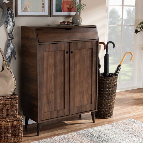 2-Door Wood Entryway 10 Pair Shoe Storage Cabinet added by Spoak Member