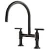 BWE Black Double Handle Bridge Filtered Kitchen Faucet Lowes.com added by Brooke Schwartz
