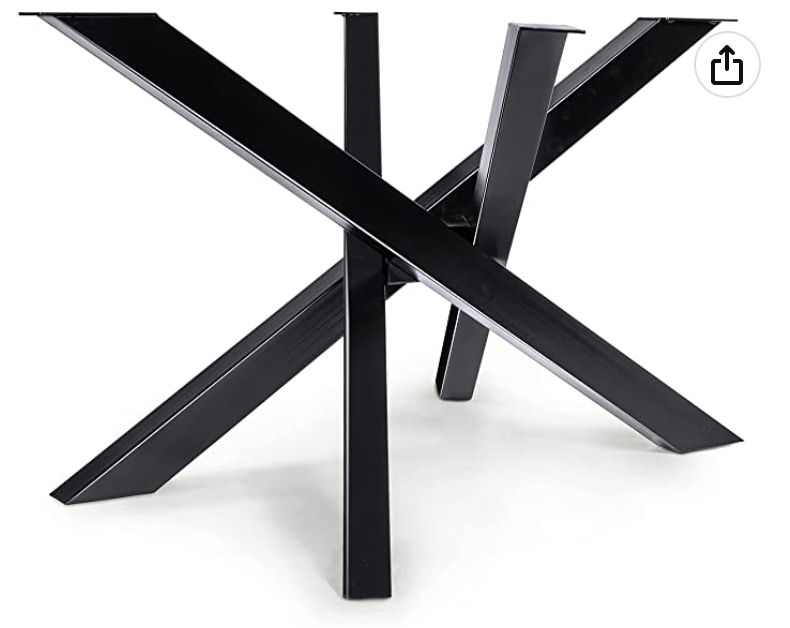 Table Base Orion Table Legs Cross Frame Table Runners Steel Metal Dining Table Desk Conference Table (L-Size (44.5 x 28.7), Black) added by Rachel Goodwin