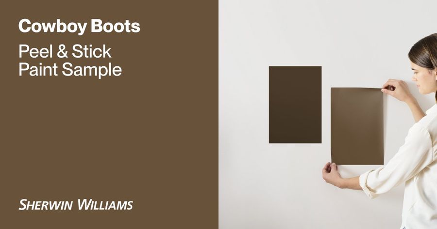 Cowboy Boots Paint Sample by Sherwin-Williams (9115) | Peel & Stick Paint Sample added by Where The Heart Is Designs