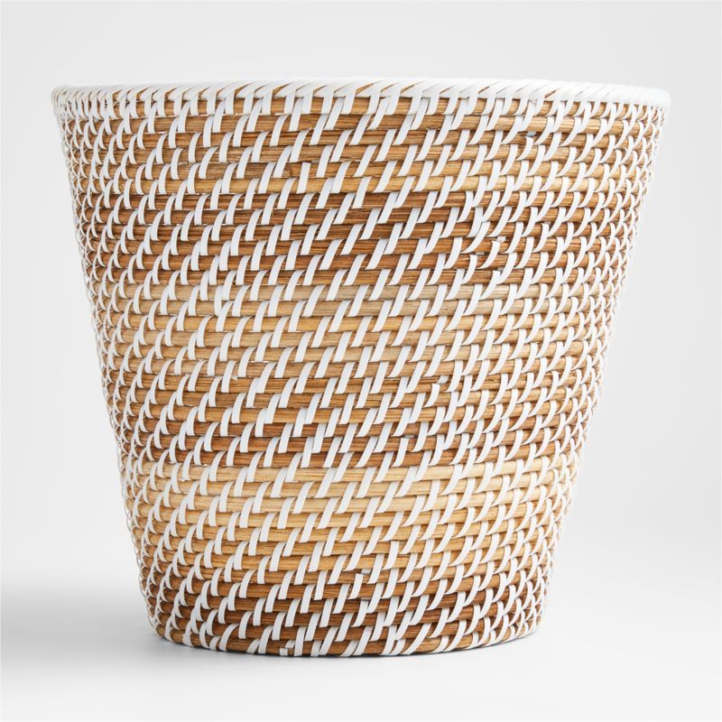 Sedona White Tapered Waste Basket/Trash Can + Reviews | Crate & Barrel added by Heather Hamel