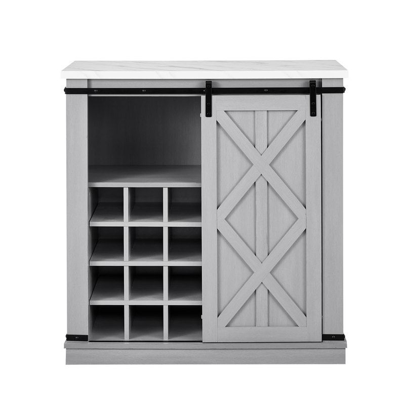  Barn Door Buffet Bar Cabinet with Wine Rack added by Heather Kunz