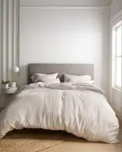 Deluxe Linen Duvet Bundle | Color: Sand added by Alex Sand