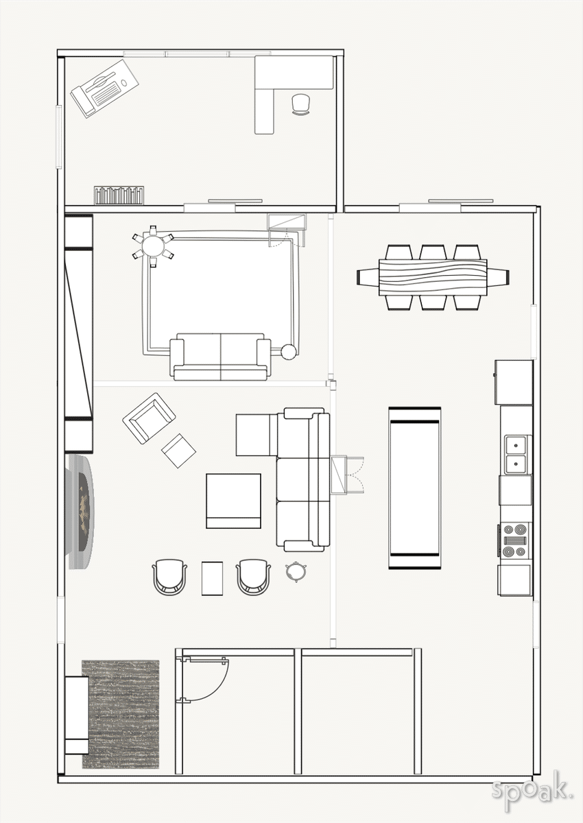 Kitchen Floor Plan designed by Brianne VanGorder