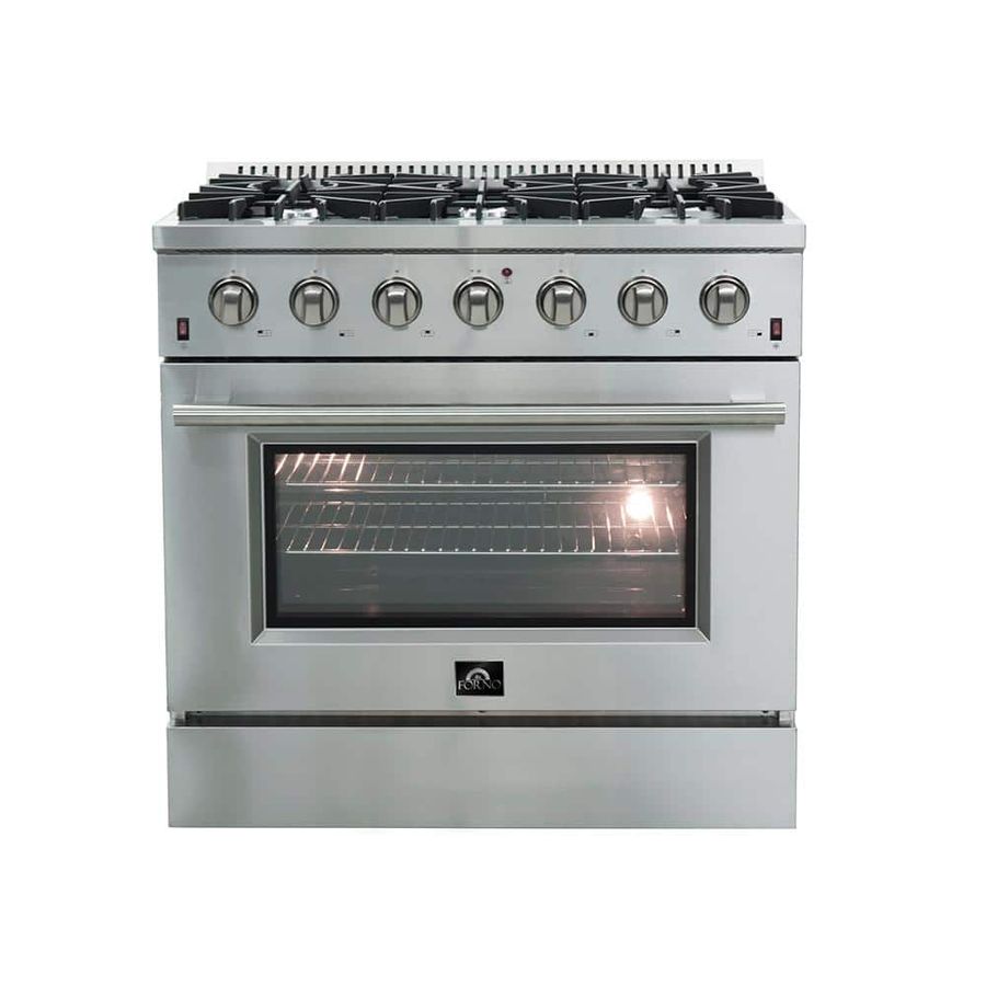 Forno Galiano Professional 36 in. Freestanding Gas Range in Stainless Steel FFSGS6244-36 - The Home Depot added by ArtDeco'd LLC