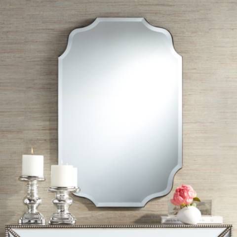 Vita Oval Wave Edge 23 1/2" x 36" Frameless Wall Mirror added by KemptNO LLC