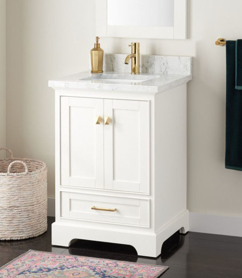 24" QUEN VANITY WITH RECTANGULAR UNDERMOUNT SINK - SOFT WHITE added by Spoak Member