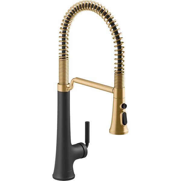 Kohler Tone Single Handle Semi-Professional Pre-Rinse Kitchen Sink Faucet with Three-Function Pull Down Sprayer added by HELEN SALGADO