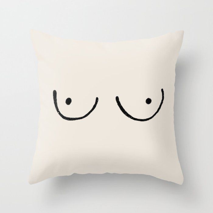 Boobs Throw Pillow by Natalie Catalina added by Zanneta Peart Bennett
