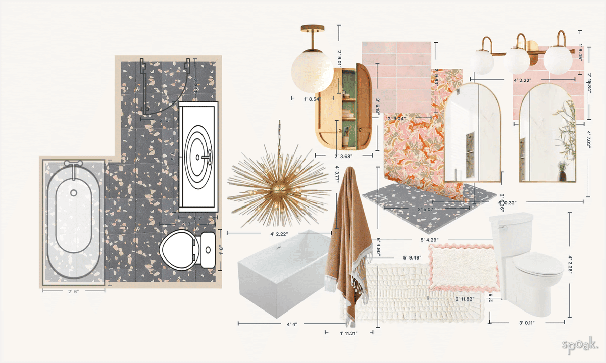 Bathroom Floor Plan designed by Chelsea Pyne