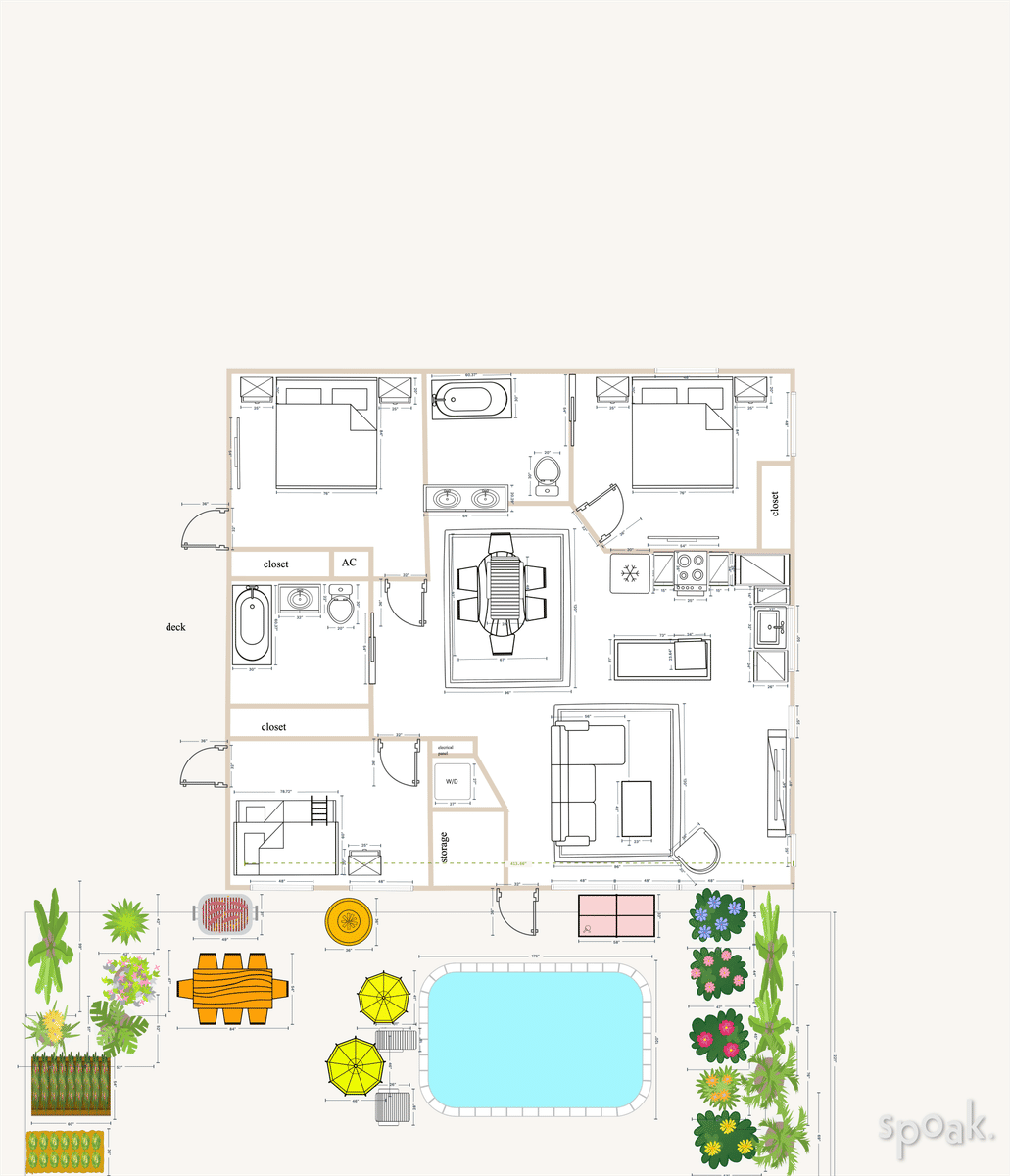 Tiny House Layout designed by maria celestino