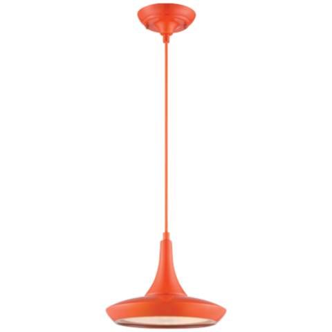 Fantom; LED Colored Pendant with Rayon Wire; Orange Finish - #72D19 | Lamps Plus added by Sandy Schargel Interiors
