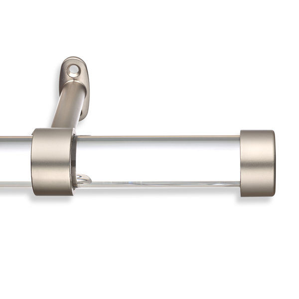 Cambria Designer Series 1 1/8 In Dia. Clear Acrylic Fixed Length Curtain Rod w/ End Cap added by Katie Carpenter