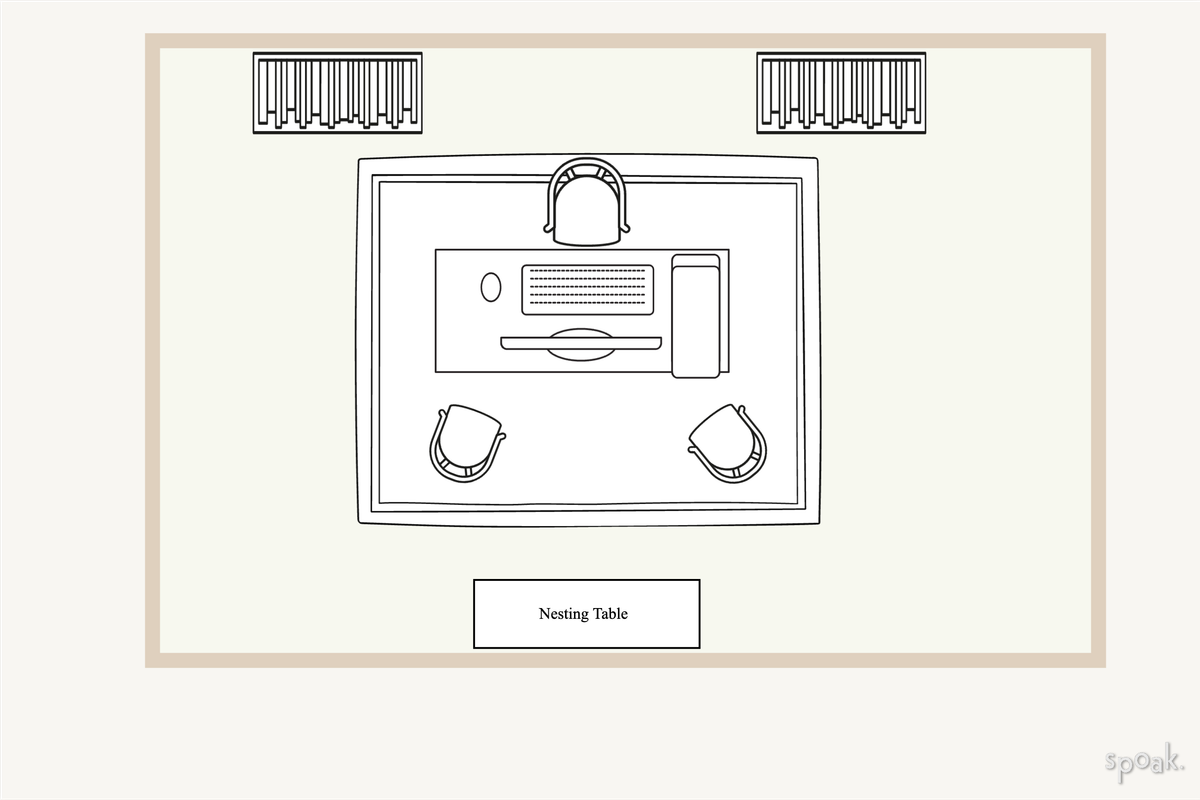 Living + Dining Room Floor Plan designed by Miceala Antoniou